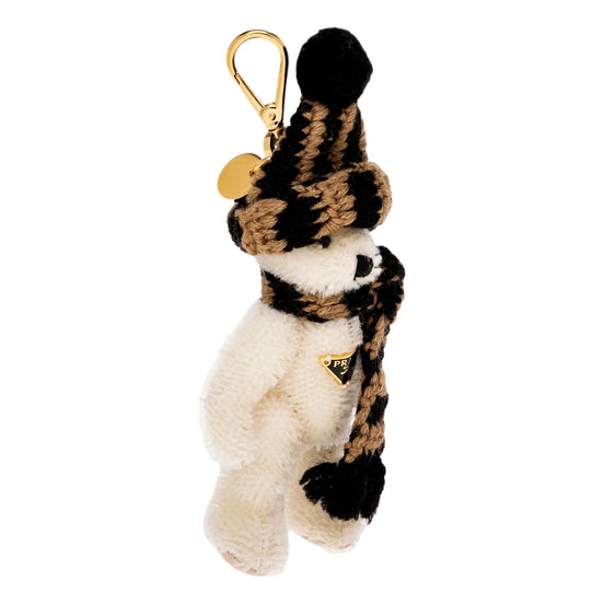 Prada Teddy Bear Cotton Mohair Bag Charm with Knit Hat - available at Queen Bee of Beverly Hills. 
