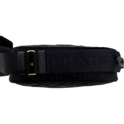 Prada Tessuto Black Quilted Nylon Triangle Logo Camera Crossbody Bag available at Queen Bee of Beverly Hills