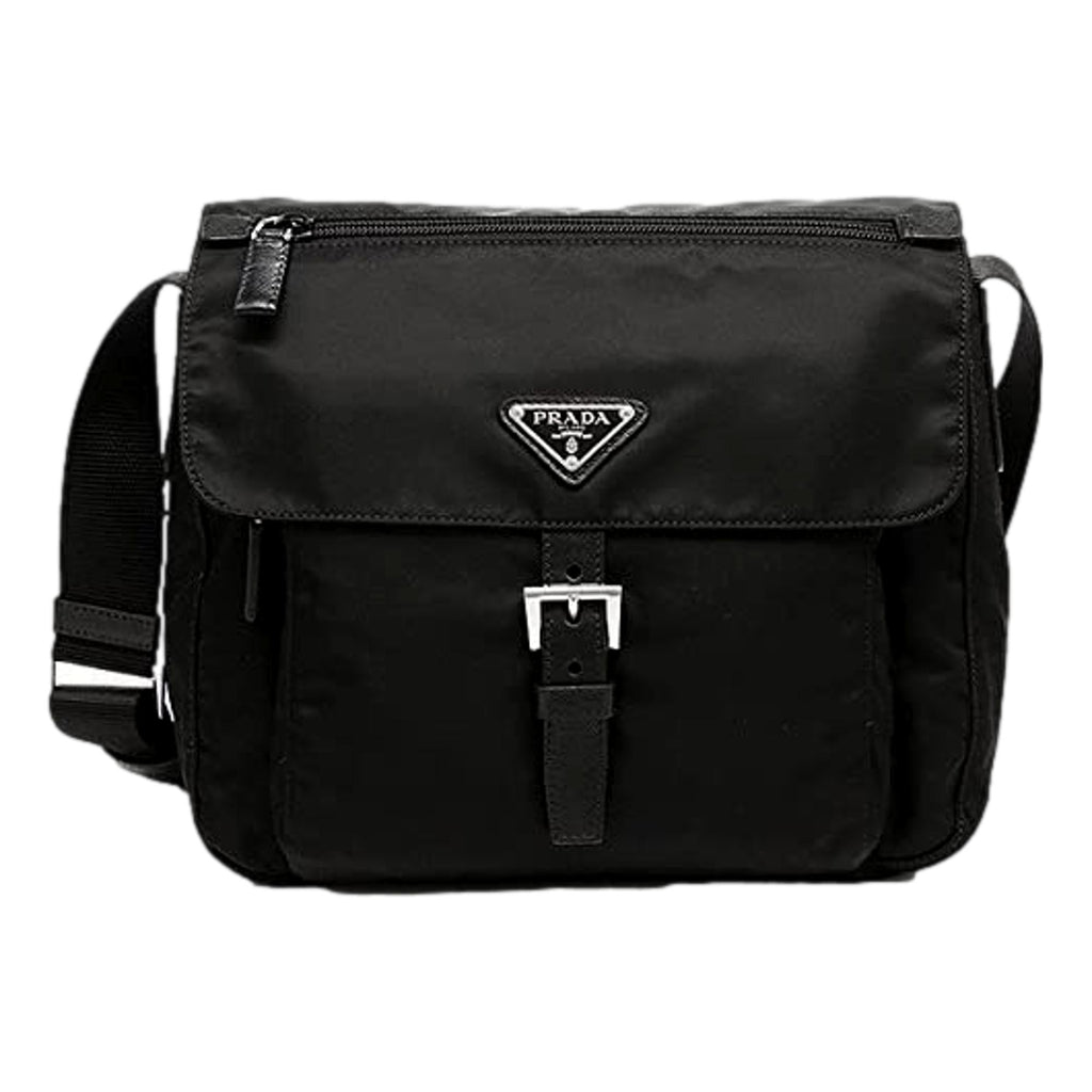 Prada Re-Edition Black Vela Nylon Messenger Bag