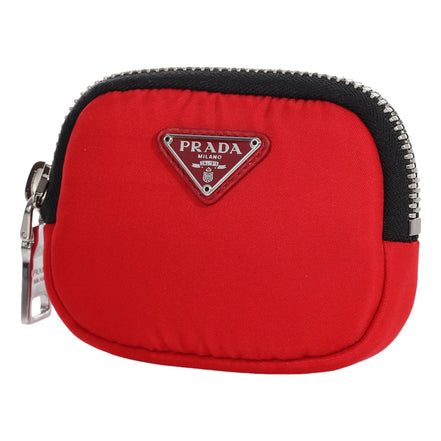 Prada Tessuto Red Nylon Cargo Mini Pouch on Lanyard Neck Bag available at Queen Bee of Beverly Hills