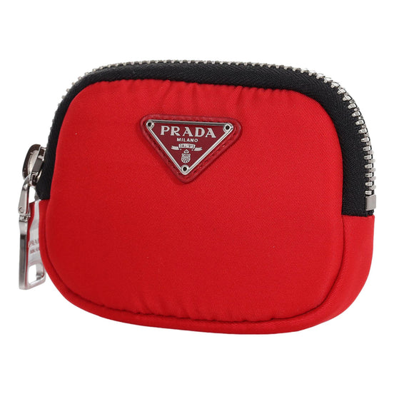 Prada Tessuto Red Nylon Cargo Mini Pouch on Lanyard Neck Bag available at Queen Bee of Beverly Hills