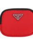 Prada Tessuto Red Nylon Cargo Mini Pouch on Lanyard Neck Bag available at Queen Bee of Beverly Hills