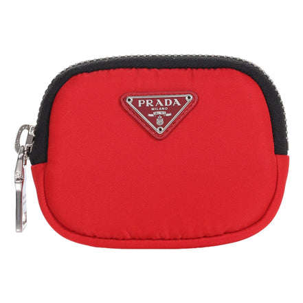 Prada Tessuto Red Nylon Cargo Mini Pouch on Lanyard Neck Bag available at Queen Bee of Beverly Hills