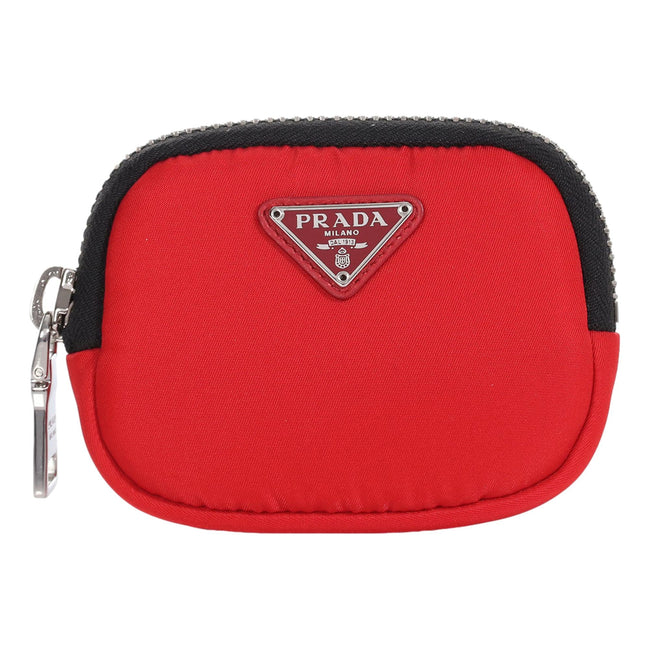 Prada Tessuto Red Nylon Cargo Mini Pouch on Lanyard Neck Bag available at Queen Bee of Beverly Hills