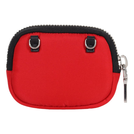 Prada Tessuto Red Nylon Cargo Mini Pouch on Lanyard Neck Bag available at Queen Bee of Beverly Hills