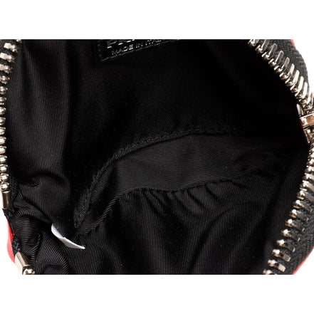 Prada Tessuto Red Nylon Cargo Mini Pouch on Lanyard Neck Bag available at Queen Bee of Beverly Hills