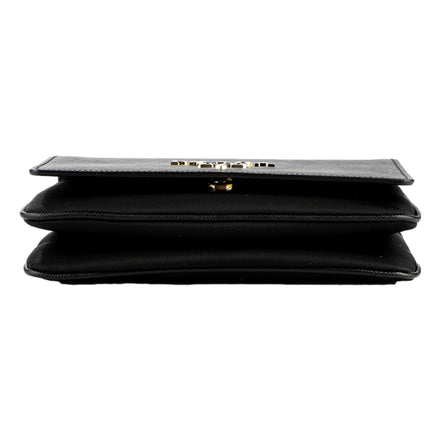 Prada Tessuto and Saffiano Leather Black Crossbody Bag sold at Queen Bee of Beverly Hills