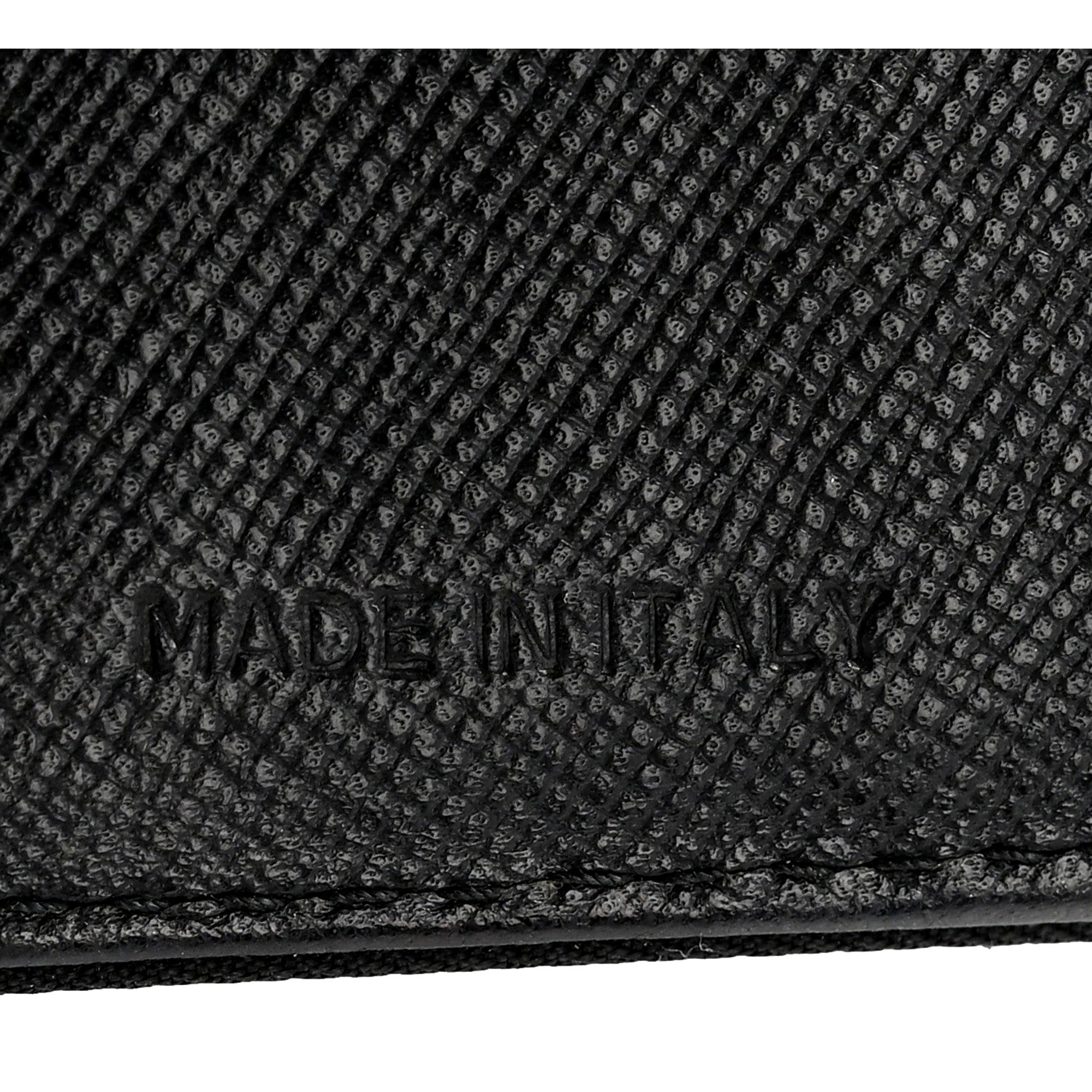 Prada Tessuto Nylon Tri-Fold Compact Wallet Black