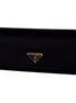 Prada Triangle Logo Tessuto Re-Nylon Black Continental Large Flap Wallet available at Queen Bee of Beverly Hills