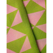 Prada Green and Pink Geometric Print Silk Twilly Scarf