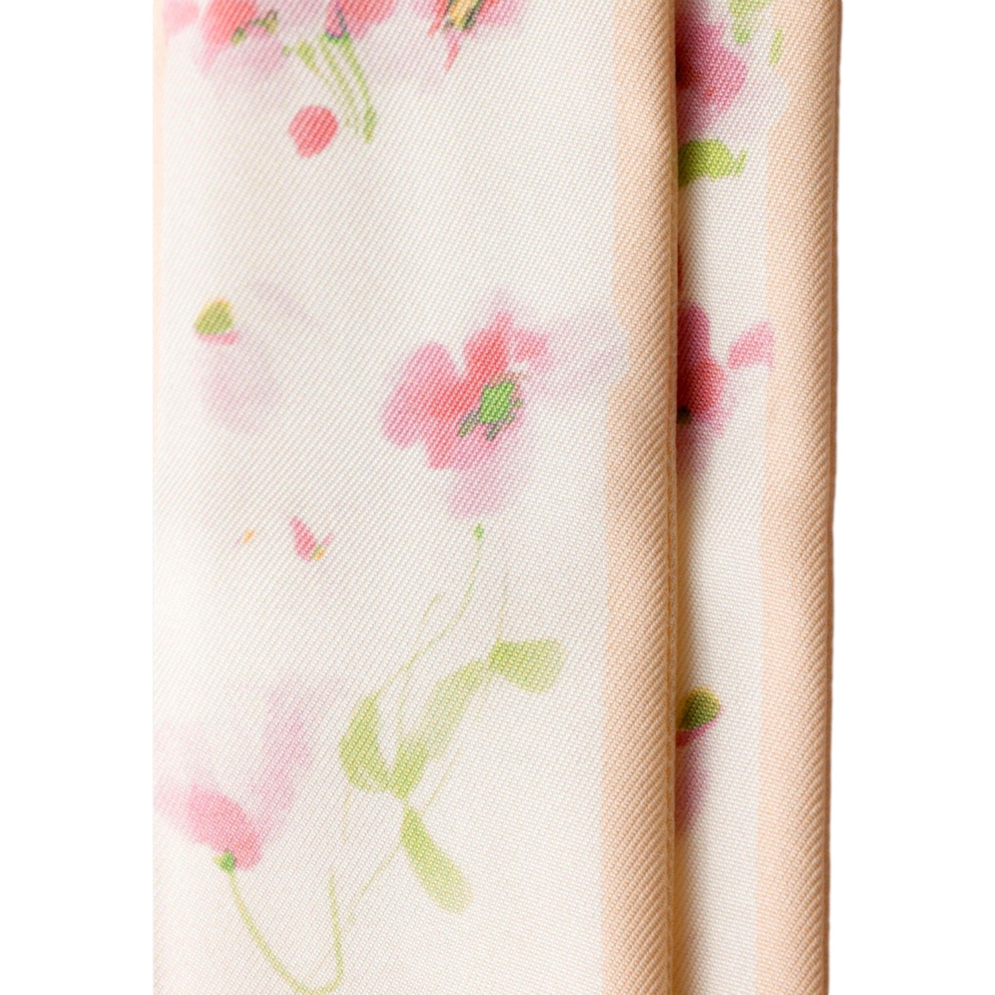 Prada Pink Floral Print Silk Twilly Scarf - available at Queen Bee of Beverly Hills.