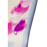 Prada Light Blue Floral Print Silk Twilly Scarf - available at Queen Bee of Beverly Hills. 
