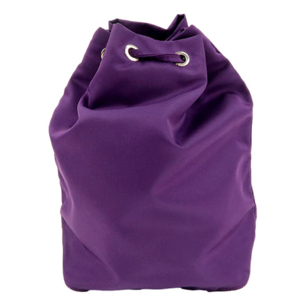 Prada UVA Purple Tessuto Nylon Triangle Logo Drawstring Bucket Bag available at Queen Bee of Beverly Hills