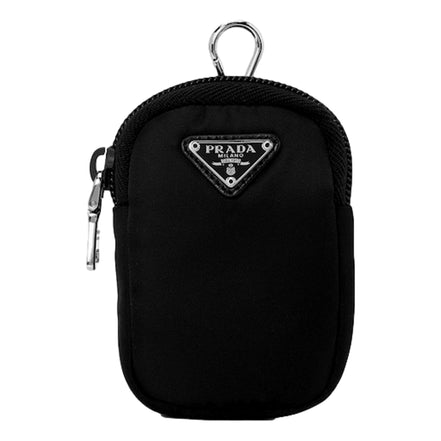 Prada Vela Re-Nylon Black Tote Bag Triangle Logo Crossbody with Pouch