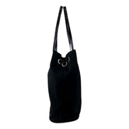 Prada Vintage Tessuto Triangle Logo Drawstring Handbag Totebag Black