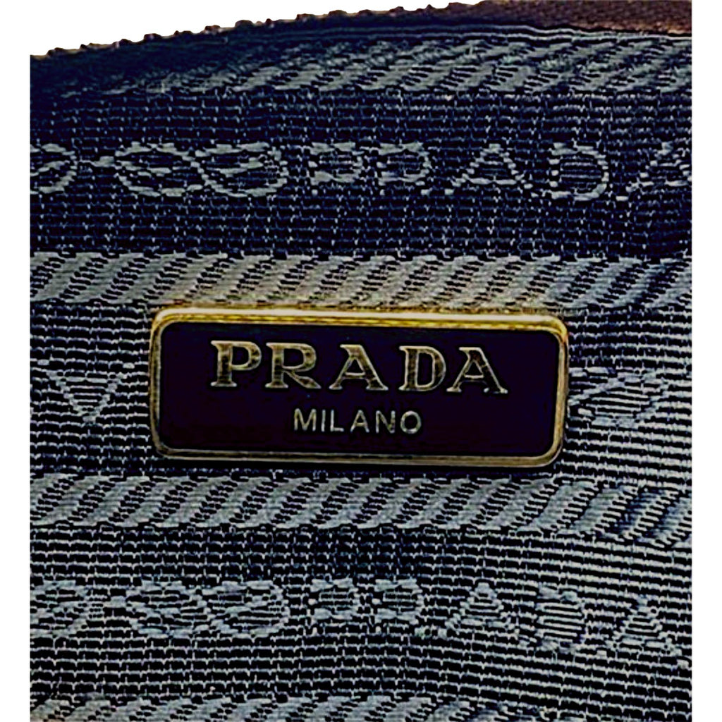 Prada Vitello Daino Cannella Brown Leather Small Cosmetic Case Bag at_Queen_Bee_of_Beverly_Hills