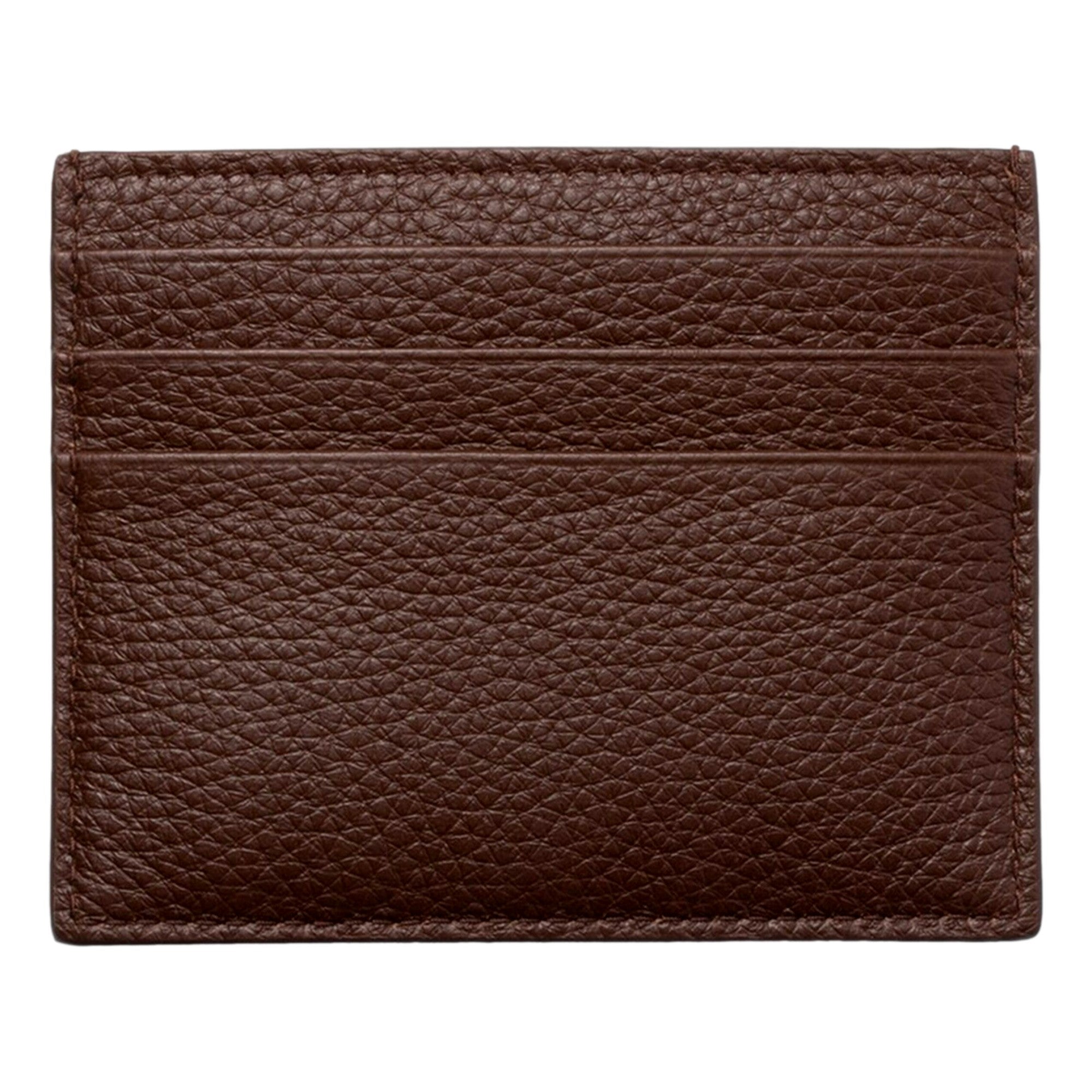 Prada Vitello Daino Bruciato Brown Leather Small Card Holder Wallet sold at Queen Bee of Beverly  Hills