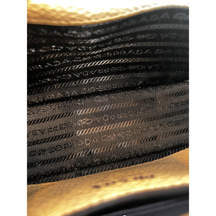 Prada Vitello Daino Leather Sabbia Beige Web Strap Camera Crossbody available at Queen Bee of Beverly Hills