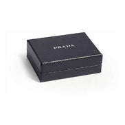Prada Vitello Grain Argilla Grey Leather Small Card Holder Wallet available at Queen Bee of Beverly Hills