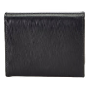 Prada Vitello Move Nero Black Triangle Logo Leather Bifold Snap Wallet available at Queen Bee of Beverly Hills