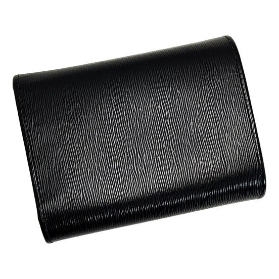 Prada Vitello Move Nero Black Trifold Coin Zipper Snap Card Holder Wallet available at Queen Bee of Beverly Hills