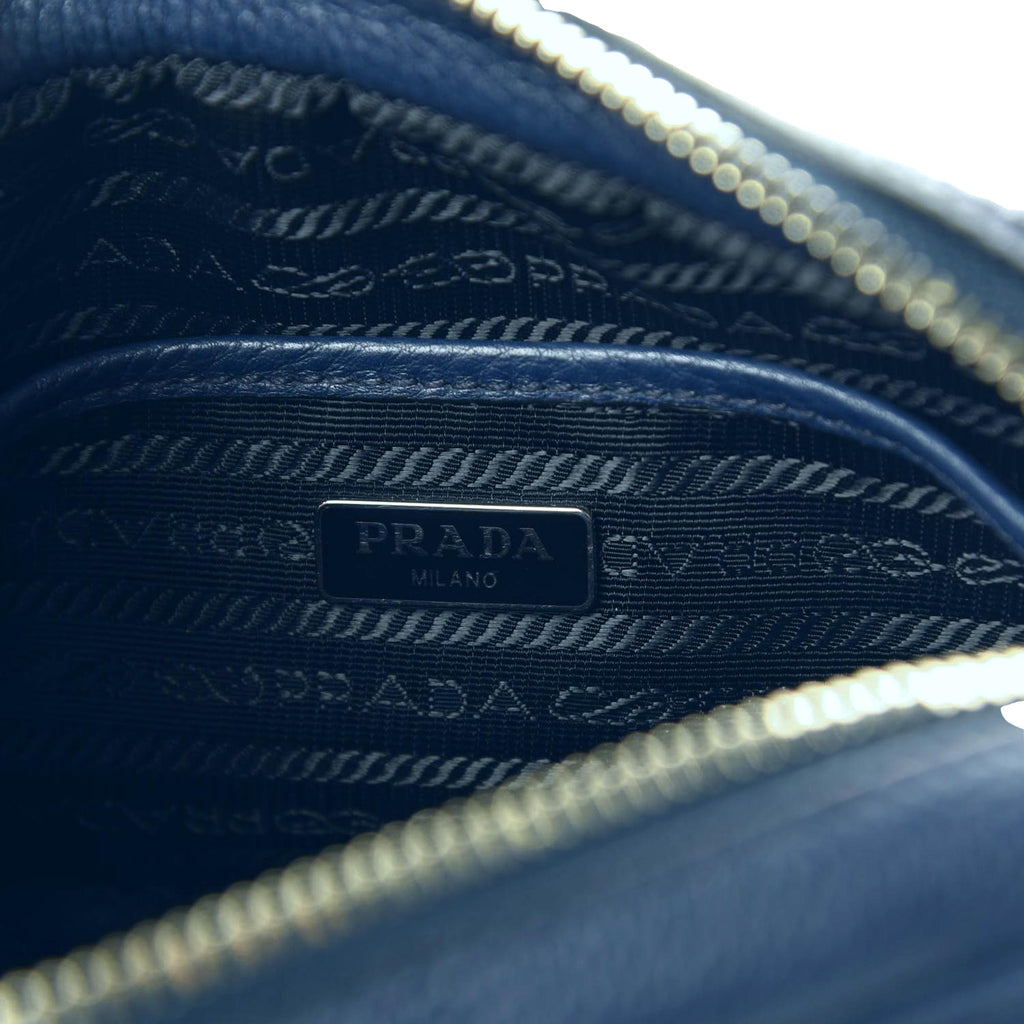 Prada Vitello Phenix Blue Leather Silver Logo Small Camera Crossbody Bag at_Queen_Bee_of_Beverly_Hills