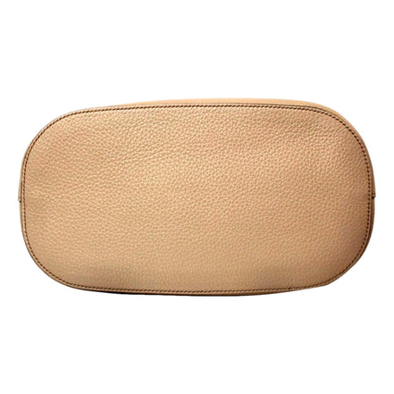 Prada Vitello Phenix Cammeo Leather Stripe Strap Bucket Bag available at Queen Bee of Beverly Hills