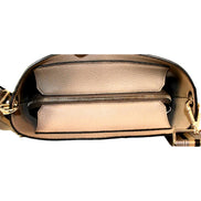 Prada Vitello Phenix Cammeo Leather Stripe Strap Bucket Bag available at Queen Bee of Beverly Hills