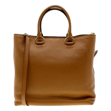 Prada Vitello Phenix Caramel Brown Shopping Tote Bag available at Queen Bee of Beverly Hills