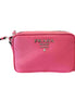 Prada Vitello Phenix Pink Leather Silver Logo Small Camera Crossbody Bag available at Queen Bee of Beverly Hills