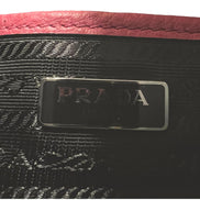 Prada Vitello Phenix Pink Leather Silver Logo Small Camera Crossbody Bag available at Queen Bee of Beverly Hills