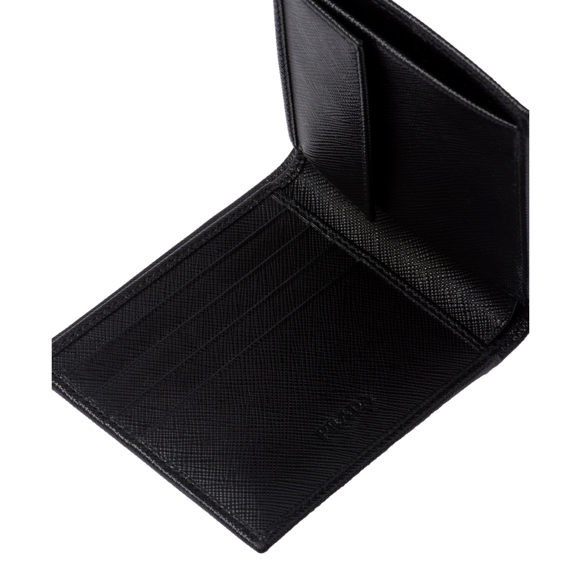 Prada Black Saffiano Leather Wallet with Coin Purse - available at Queen Bee of Beverly Hills. 