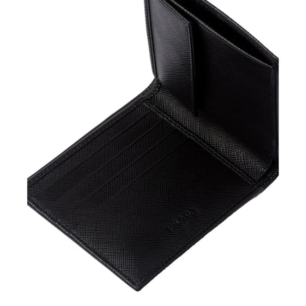 Prada Black Saffiano Leather Wallet with Coin Purse - available at Queen Bee of Beverly Hills. 