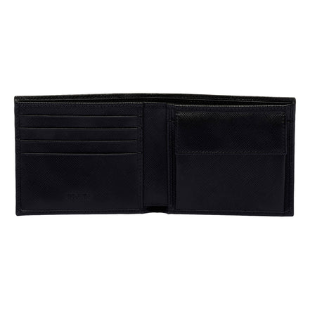 Prada Black Saffiano Leather Wallet with Coin Purse - available at Queen Bee of Beverly Hills. 