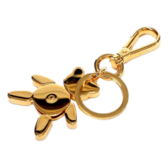 Prada Women's Black/Gold Teddy Bear Handbag Charm Keychain available at Queen Bee of Beverly Hills