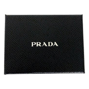 Prada Women's Vitello Grain Cammeo Beige Leather Card Case Wallet available at Queen Bee of Beverly Hills