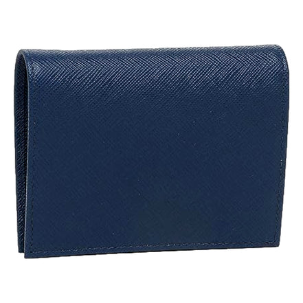 Prada Womens Saffiano Multi-Color Folding Wallet Bluette Blue and Astrale available at Queen Bee of Beverly Hills
