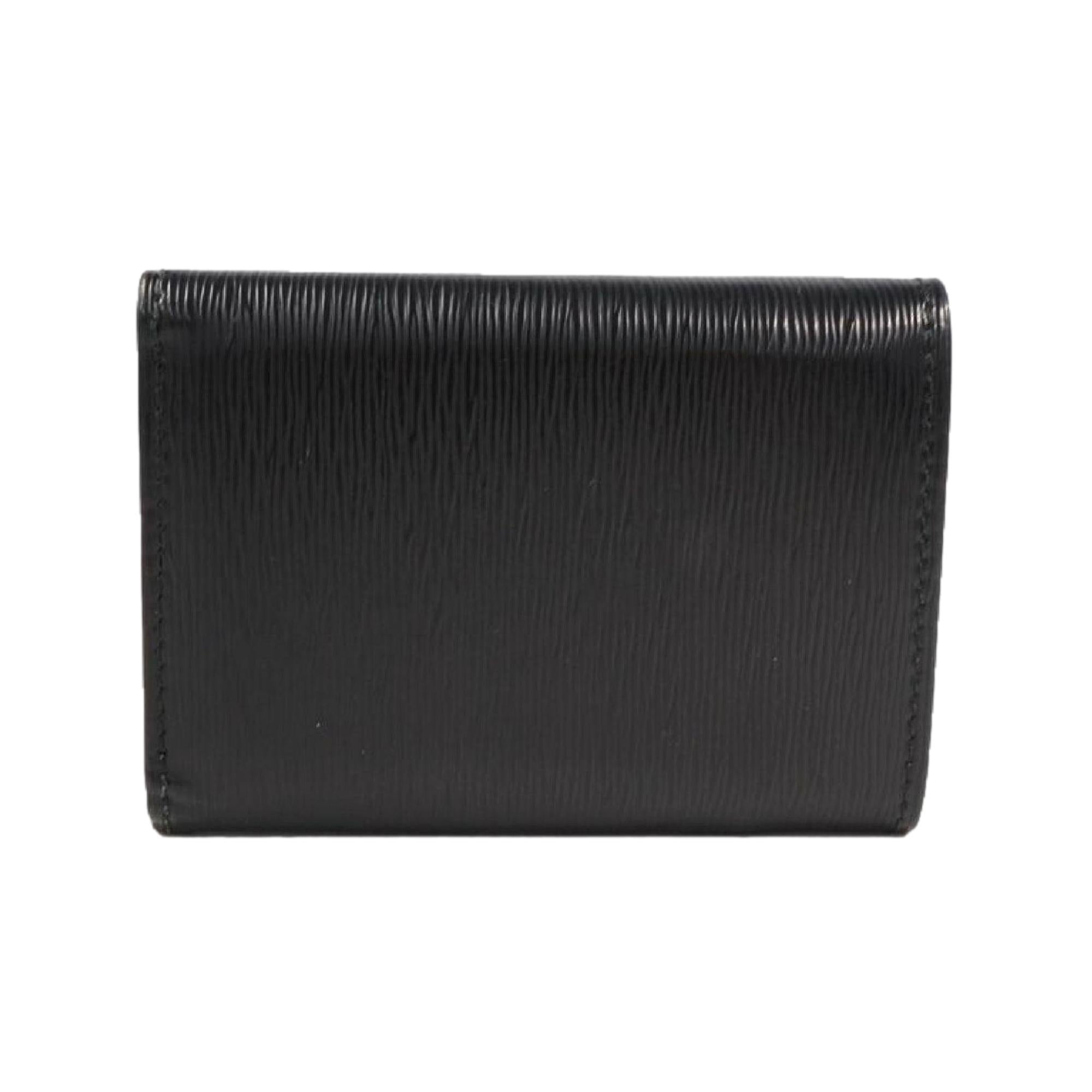 Prada Womens Vitello Move Black Leather Compact Envelope Trifold Wallet available at Queen Bee of Beverly Hills