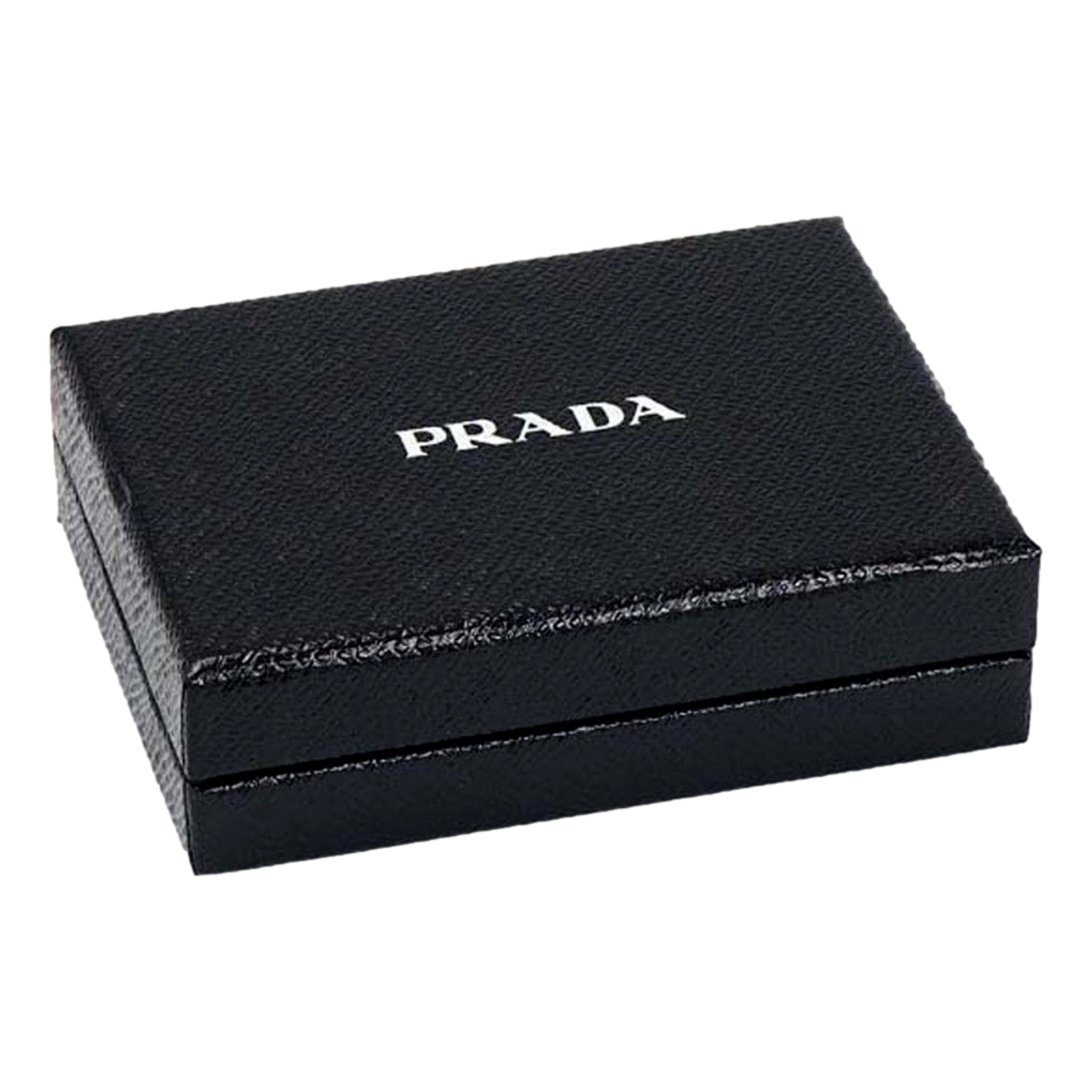 Prada Womens Zippy Coin Purse Wallet Saffiano Leather Bluette Blue Gold Logo available at Queen Bee of Beverly Hills