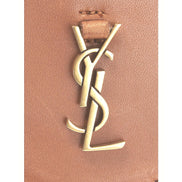 Saint Laurent Baby Kaia Satchel Brown Smooth Leather Micro Bag available at Queen Bee of Beverly Hills