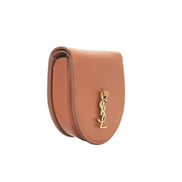 Saint Laurent Baby Kaia Satchel Brown Smooth Leather Micro Bag available at Queen Bee of Beverly Hills