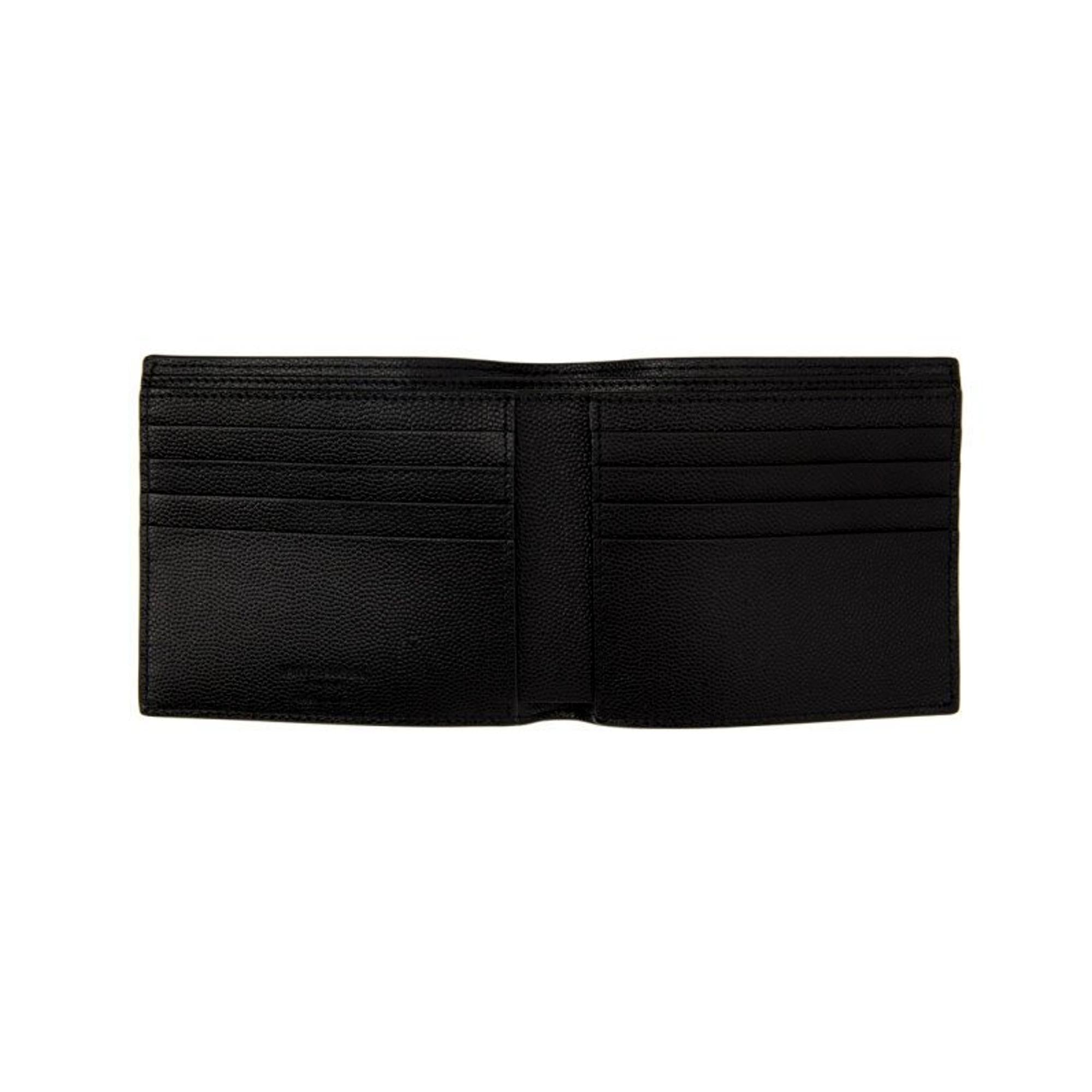 Saint Laurent BabyCat Leopard Print Black and White Leather Bifold Wallet available at Queen Bee of Beverly Hills