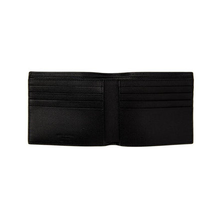 Saint Laurent BabyCat Leopard Print Black and White Leather Bifold Wallet available at Queen Bee of Beverly Hills