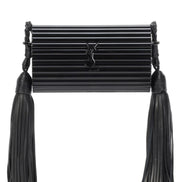 Saint Laurent Black Plexiglass Minaudiere Opium Box Bag available at Queen Bee of Beverly Hills