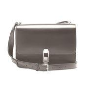 Saint Laurent Carre Taupe Ultra Soft Calf Leather Shoulder Bag available at Queen Bee of Beverly Hills