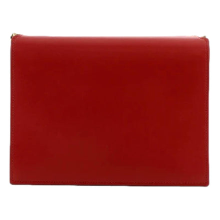 Saint Laurent Cassandra Red Leather Medium Shoulder Bag available at Queen Bee of Beverly Hills