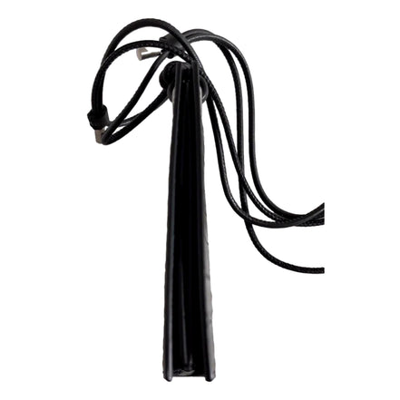 Saint Laurent Croc Embossed Black Lanyard Card Case Wallet available at Queen Bee of Beverly Hills