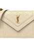 Saint Laurent Gabby Quilted Ivory Crema Lambskin Shoulder Bag available at Queen Bee of Beverly Hills