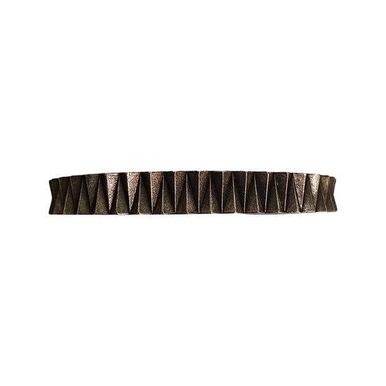Saint Laurent Gear Silver Gunmetal Bracelet Large available at Queen Bee of Beverly Hills