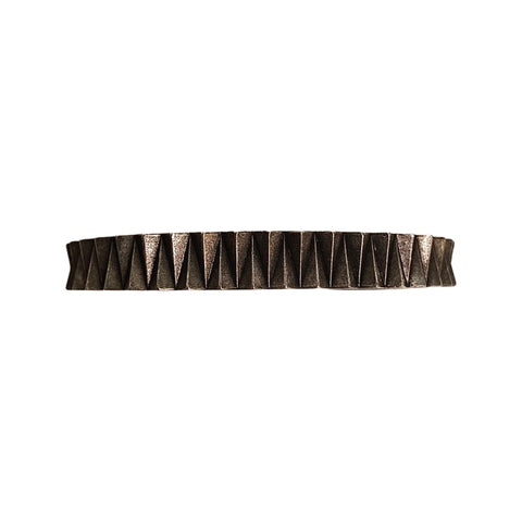 Saint Laurent Gear Silver Gunmetal Bracelet Large available at Queen Bee of Beverly Hills